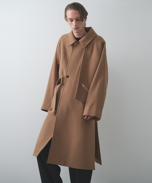 セール】【CULLNI】別注 Soutien Collar Tie Locken coat/別注 ステン