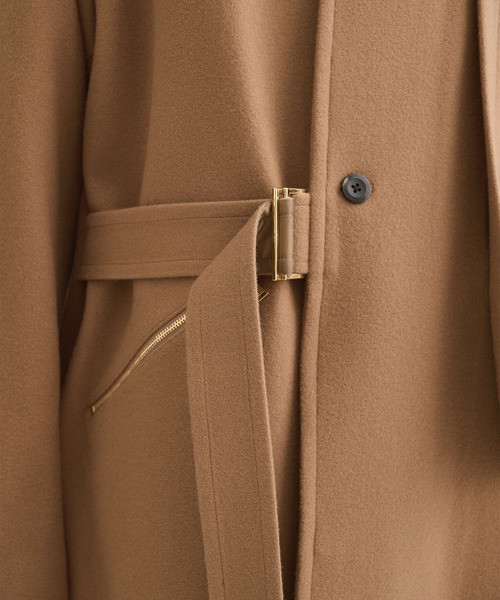 CULLNI（クルニ）の「【CULLNI】別注 Soutien Collar Tie Locken coat/別注 ステンカラーコート（ステンカラーコート・メンズ・ブラック/ベージュ/ネイビー・1/2）」の7枚目の写真