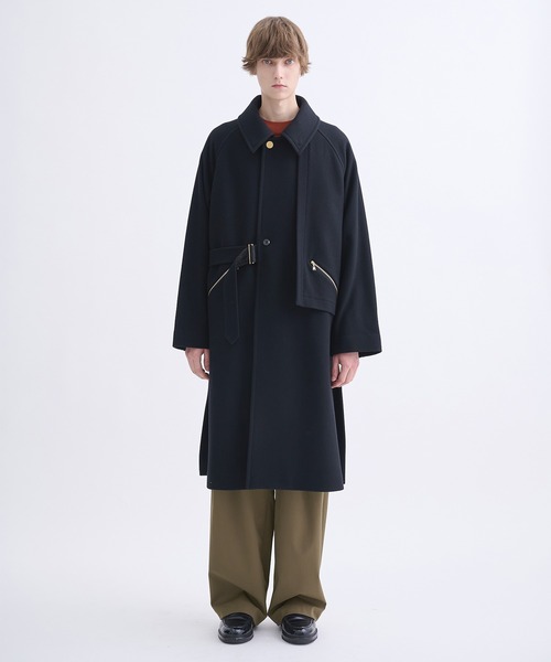 CULLNI（クルニ）の「【CULLNI】別注 Soutien Collar Tie Locken coat/別注 ステンカラーコート（ステンカラーコート・メンズ・ブラック/ベージュ/ネイビー・1/2）」の17枚目の写真
