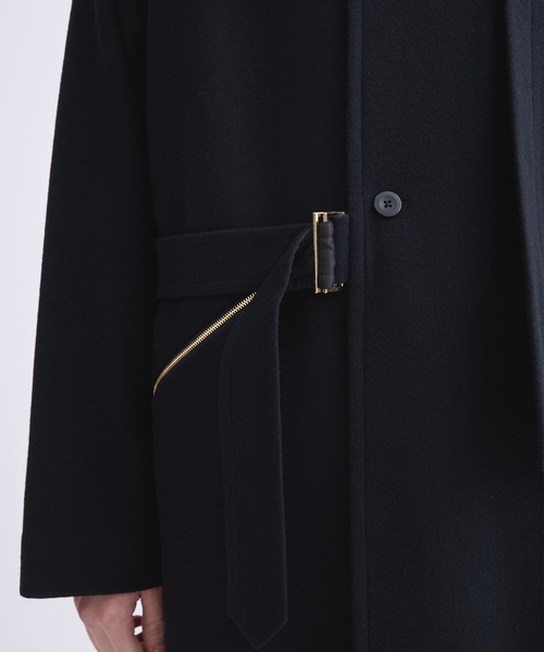 CULLNI（クルニ）の「【CULLNI】別注 Soutien Collar Tie Locken coat/別注 ステンカラーコート（ステンカラーコート・メンズ・ブラック/ベージュ/ネイビー・1/2）」の12枚目の写真