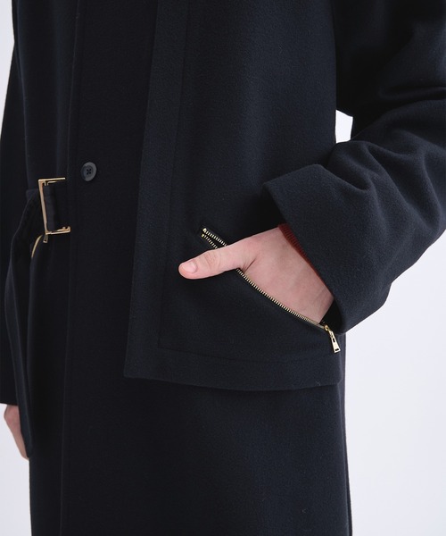 CULLNI（クルニ）の「【CULLNI】別注 Soutien Collar Tie Locken coat/別注 ステンカラーコート（ステンカラーコート・メンズ・ブラック/ベージュ/ネイビー・1/2）」の13枚目の写真