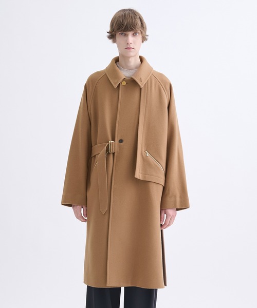 CULLNI（クルニ）の「【CULLNI】別注 Soutien Collar Tie Locken coat/別注 ステンカラーコート（ステンカラーコート・メンズ・ブラック/ベージュ/ネイビー・1/2）」の16枚目の写真