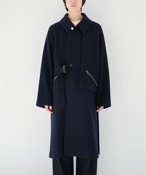 セール】【CULLNI】別注 Soutien Collar Tie Locken coat/別注 ステン