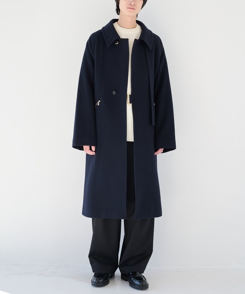 セール】【CULLNI】別注 Soutien Collar Tie Locken coat/別注 ステン