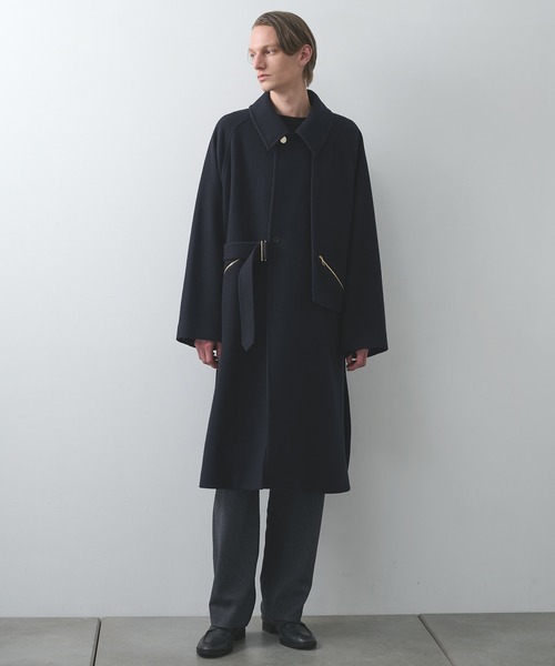 セール】【CULLNI】別注 Soutien Collar Tie Locken coat/別注 ステン