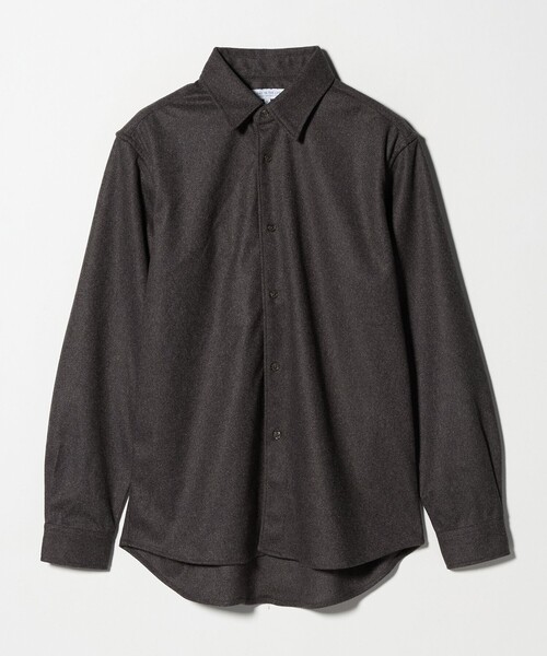 A DAY IN THE LIFE UNITED ARROWS（アデイインザライフユナイテッドアローズ）の「ホームスパン ジャージー ベーシックシャツ＜A DAY IN THE LIFE＞（シャツ/ブラウス・メンズ・オフホワイト/グレー系/モカ・M/L/S）」の2枚目の写真