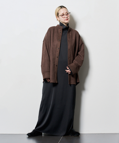 CITYSHOP（シティーショップ）の「HIGH NECK SATIN DRESS：ワンピース（ワンピース・レディース・ブラック・36/38）」の15枚目の写真
