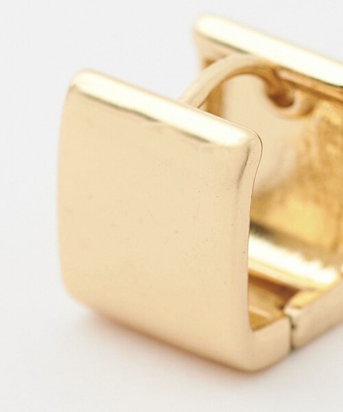 green label relaxing（グリーンレーベルリラクシング）の「【WEB限定】スクエアクリップ フープピアス（ピアス（両耳用）・レディース・シルバー/ゴールド・FREE）」の7枚目の写真