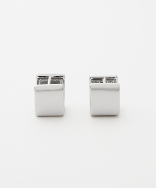 green label relaxing（グリーンレーベルリラクシング）の「【WEB限定】スクエアクリップ フープピアス（ピアス（両耳用）・レディース・シルバー/ゴールド・FREE）」の5枚目の写真