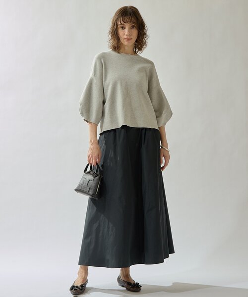 Drawing Numbers（ドローイング ナンバーズ）の「【Drawing Numbers】タフタギャザースカート（スカート・レディース・ベージュ/カーキ/ブラック・38）」の5枚目の写真