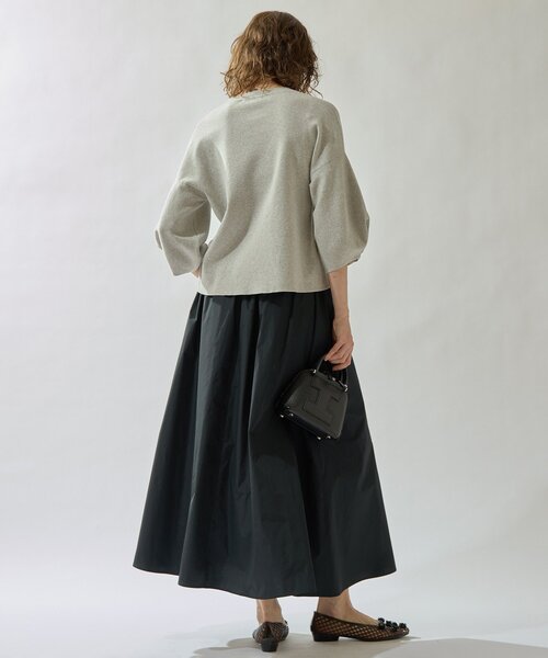 Drawing Numbers（ドローイング ナンバーズ）の「【Drawing Numbers】タフタギャザースカート（スカート・レディース・ベージュ/カーキ/ブラック・38）」の7枚目の写真