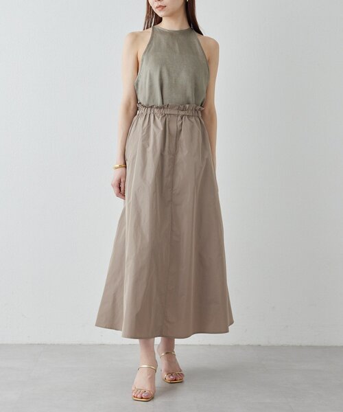 Drawing Numbers（ドローイング ナンバーズ）の「【Drawing Numbers】タフタギャザースカート（スカート・レディース・ベージュ/カーキ/ブラック・38）」の11枚目の写真