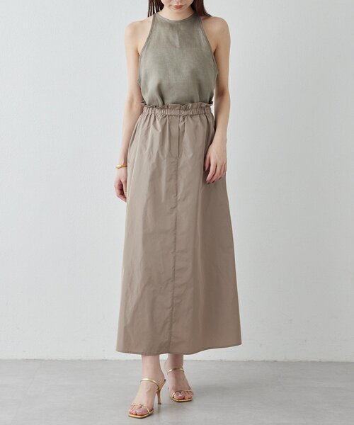 Drawing Numbers（ドローイング ナンバーズ）の「【Drawing Numbers】タフタギャザースカート（スカート・レディース・ベージュ/カーキ/ブラック・38）」の12枚目の写真