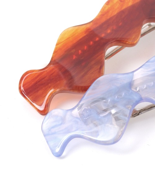 studio CLIP（スタディオクリップ）の「【daily CLIP】ウェーブバレッタ（バレッタ/ヘアクリップ・レディース・ブラウン/ブルー・FREE）」の5枚目の写真