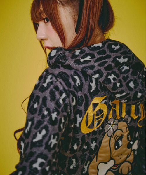 GALFY(ガルフィー)の「GALFY-フユGAL豹パーカー(パーカー・レディース・ベージュ/ピンク/ブラック・FREE)」の6枚目の写真