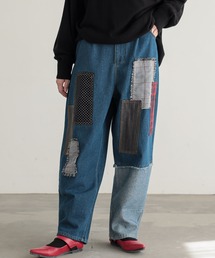 n'OrLABEL | 『パッチワークデニムパンツ』(デニムパンツ)