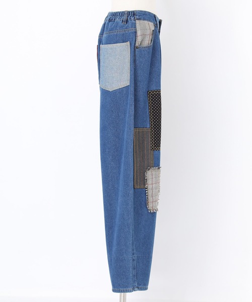 n'OrLABEL（ノアールレーベル）の「『パッチワークデニムパンツ』（デニムパンツ・レディース・ブルー・1/2）」の22枚目の写真