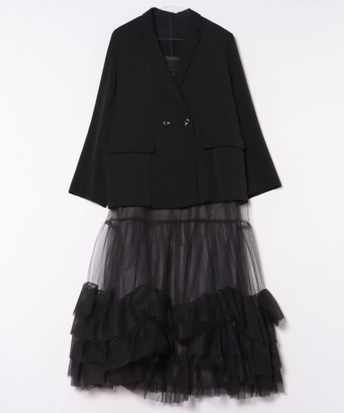 ANDRESD】volume tulle jacket set dress 結婚式 パーティードレス