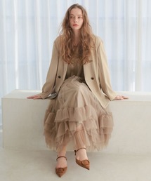 DONOBAN（ドノバン）の「【ANDRESD】volume tulle jacket set dress 結婚式 パーティードレス オケージョンドレス お呼ばれ 二次会 成人式 同窓会（ドレス）」