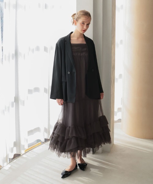 セール】【ANDRESD】volume tulle jacket set dress 結婚式 パーティー