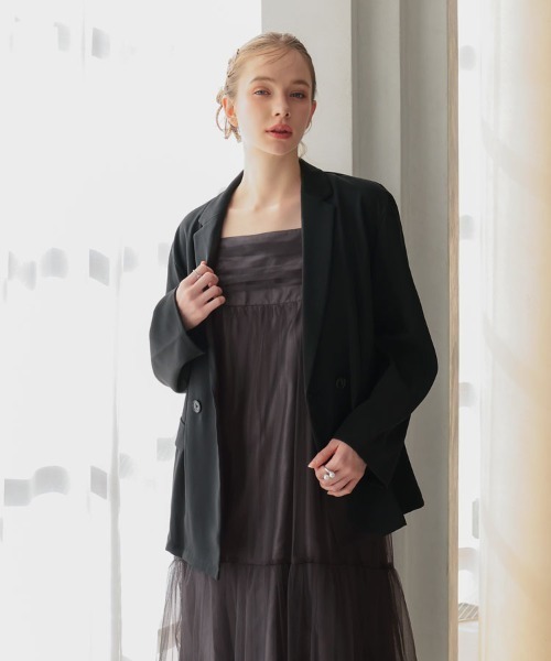 DONOBAN(ドノバン)の「【ANDRESD】volume tulle jacket set dress 結婚式 パーティードレス オケージョンドレス お呼ばれ 二次会 成人式 同窓会(ドレス・レディース・ベージュ/チャコール/ブラック/ブラウン・S/M/L)」の10枚目の写真