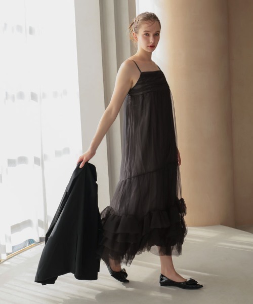 DONOBAN(ドノバン)の「【ANDRESD】volume tulle jacket set dress 結婚式 パーティードレス オケージョンドレス お呼ばれ 二次会 成人式 同窓会(ドレス・レディース・ベージュ/チャコール/ブラック/ブラウン・S/M/L)」の16枚目の写真