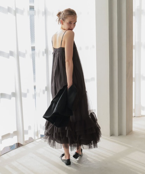 ANDRESD】volume tulle jacket set dress 結婚式 パーティードレス