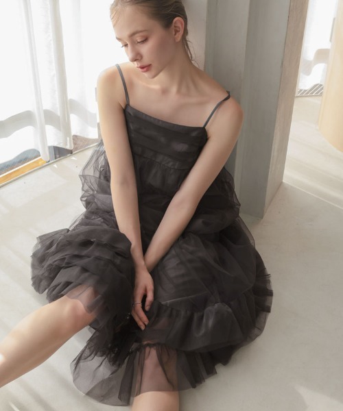 DONOBAN(ドノバン)の「【ANDRESD】volume tulle jacket set dress 結婚式 パーティードレス オケージョンドレス お呼ばれ 二次会 成人式 同窓会(ドレス・レディース・ベージュ/チャコール/ブラック/ブラウン・S/M/L)」の19枚目の写真