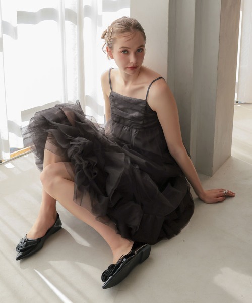DONOBAN(ドノバン)の「【ANDRESD】volume tulle jacket set dress 結婚式 パーティードレス オケージョンドレス お呼ばれ 二次会 成人式 同窓会(ドレス・レディース・ベージュ/チャコール/ブラック/ブラウン・S/M/L)」の21枚目の写真