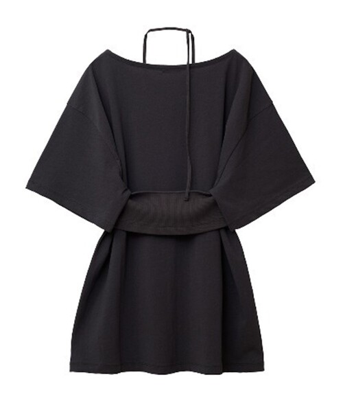 CLANE（クラネ）の「【CLANE/クラネ】HALTER BUSTIER SET TEE/ホルタービスチェセットT（Tシャツ/カットソー・レディース・アイボリー/ダークグレー/パープル・1）」の8枚目の写真