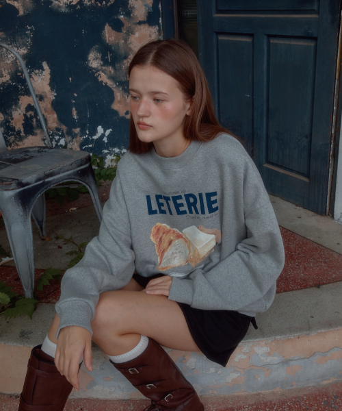 LETERIE（レテリー）の「BUTTER CROISSANT SWEATSHIRT_GREY（スウェット・レディース・グレー・FREE）」の2枚目の写真