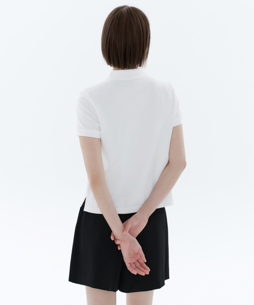 MUSINSA STANDARD WOMAN（ムシンサスタンダードウーマン）の「[クールタンダード] ウィメンズ ピケ ポロシャツ [ホワイト]（ポロシャツ・レディース・その他・SMALL/MEDIUM/LARGE/X-SMALL）」の3枚目の写真