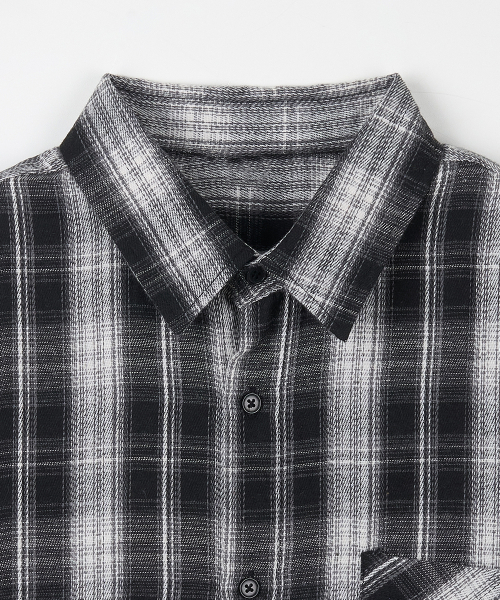 NODU（ノードユー）の「オンブレチェックシャツ[ブラック]（シャツ/ブラウス・メンズ・その他・LARGE/MEDIUM）」の9枚目の写真