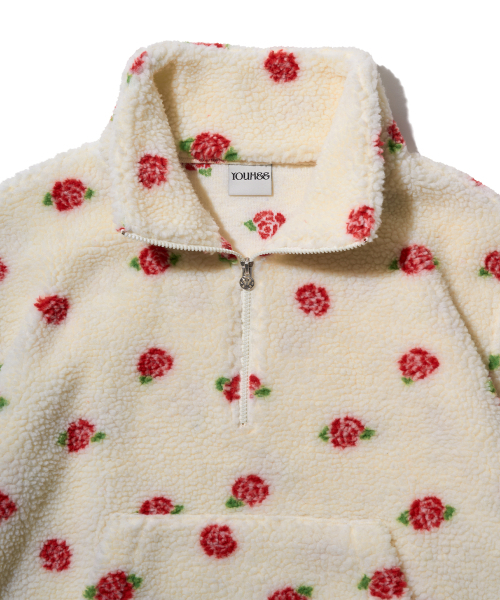 YOUHEE(ユヒ)の「ROSE PATTERN FLEECE ANORAK IVORY(その他アウター・レディース・その他・FREE)」の3枚目の写真