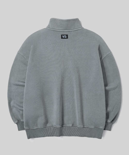 Verdnt（バーダント）の「ガーメントダイ ハーフジップ フリース スウェット Tシャツ [グレー]（スウェット・レディース・その他・SMALL/MEDIUM/LARGE）」の7枚目の写真