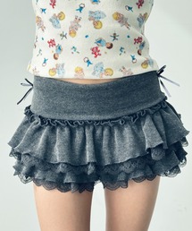 Y2K SYNAPSE FACTORY | 【インナーショーツ付き】ヘビーフリルミニスカート(スカート)