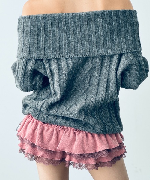 Y2K SYNAPSE FACTORY（ワイツーケー シナプスファクトリー）の「【インナーショーツ付き】ヘビーフリルミニスカート（スカート・レディース・ブラック/グレー/ピンク・FREE）」の21枚目の写真