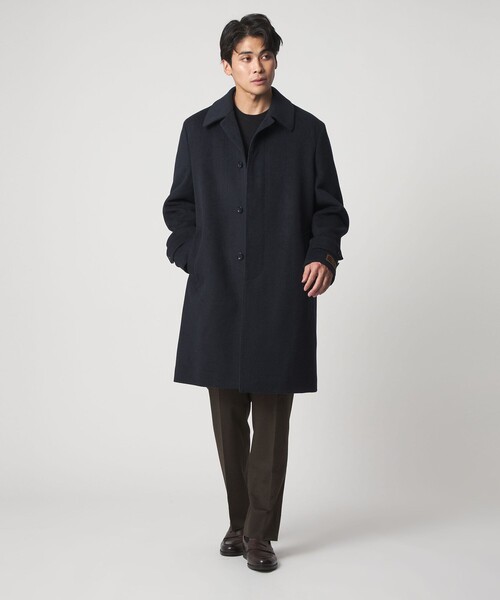 A DAY IN THE LIFE UNITED ARROWS(アデイインザライフユナイテッドアローズ)の「ビーバー ヘリンボーン バルカラーコート<A DAY IN THE LIFE>(ステンカラーコート・メンズ・その他2・XL/M/L)」の3枚目の写真