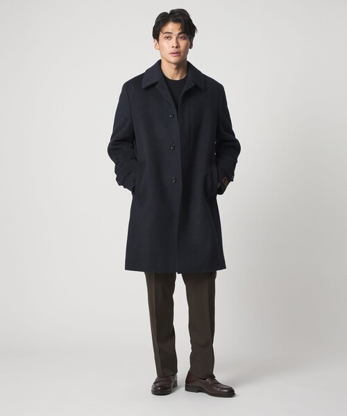 A DAY IN THE LIFE UNITED ARROWS(アデイインザライフユナイテッドアローズ)の「ビーバー ヘリンボーン バルカラーコート<A DAY IN THE LIFE>(ステンカラーコート・メンズ・その他2・XL/M/L)」の4枚目の写真
