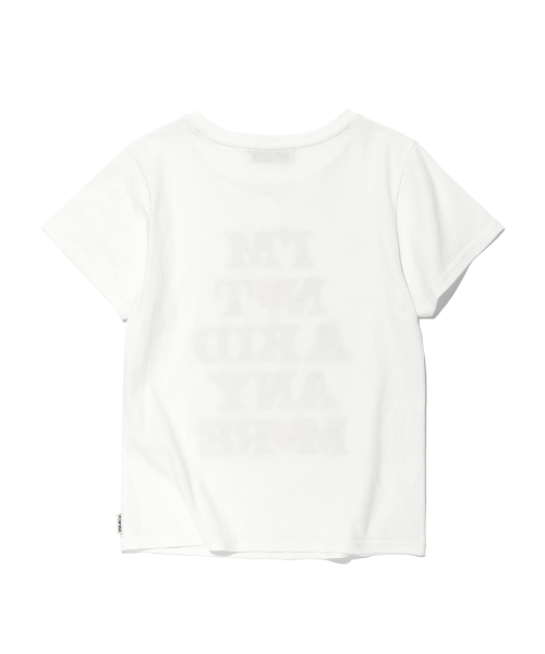 YOUHEE（ユヒ）の「NOT A KID GRAPHIC T-SHIRT WHITE（Tシャツ/カットソー・レディース・その他・FREE）」の7枚目の写真