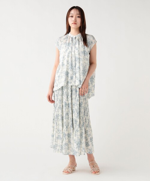 BEAMS HEART(ビームスハート)の「トワルドジュイ プリーツ スカート(スカート・レディース・グリーン系その他/ネイビー/オフホワイト・FREE)」の5枚目の写真