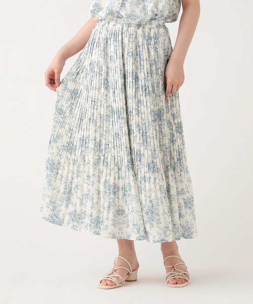 BEAMS HEART(ビームスハート)の「トワルドジュイ プリーツ スカート(スカート・レディース・グリーン系その他/ネイビー/オフホワイト・FREE)」の7枚目の写真