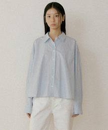 basic cotton shirt-sky
