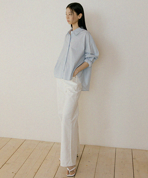 LINGSEOUL(リングソウル)の「basic cotton shirt-sky(シャツ/ブラウス・レディース・その他・FREE)」の4枚目の写真