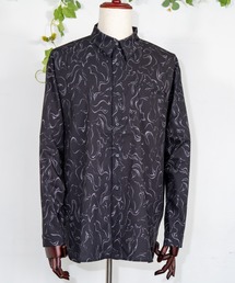 katayuboku（カタユボーク）の「オーバーサイズ 猫柄 長袖シャツ 【猫 迷彩】（シャツ/ブラウス）」