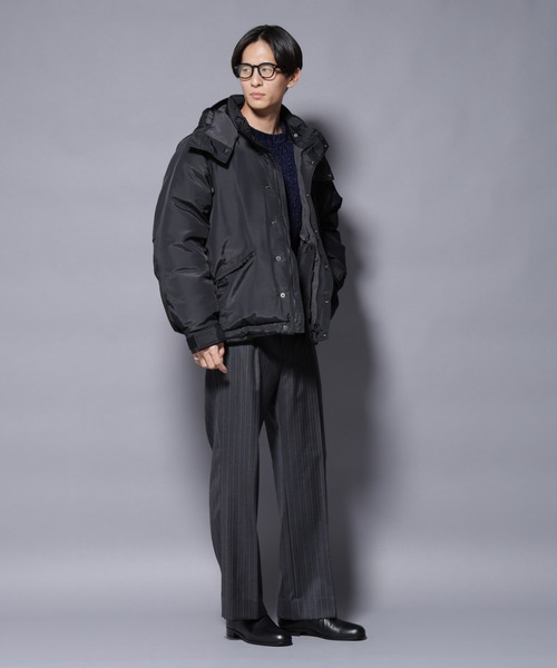 【極美品】★ナノユニバース＆OGAWAコラボ★メンズМサイズ★２ＷＡＹ★ブラック NANO universe（ナノ・ユニバース） ダウンコート「NISHIKAWAコラボ