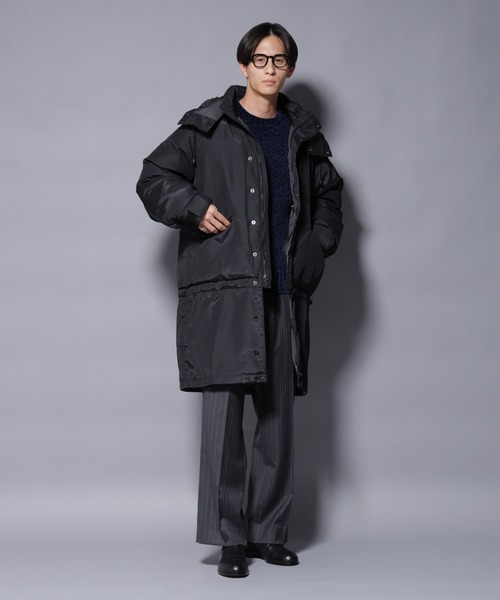 【極美品】★ナノユニバース＆OGAWAコラボ★メンズМサイズ★２ＷＡＹ★ブラック ナノ・ユニバース NANO universe 「OGAWA PRODUCTS」anewdownR 2WAY