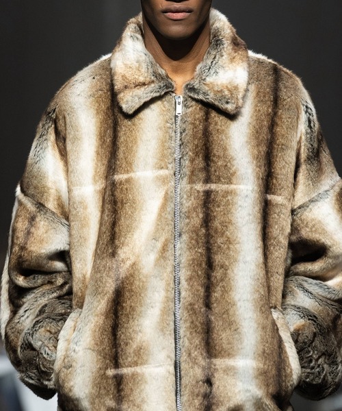 MSML（エムエスエムエル）の「FUR JACKET（ブルゾン・メンズ・ブラック/ブラウン・S/M/L/XL）」の15枚目の写真