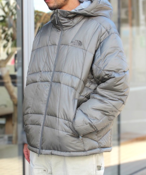 新品　韓国　ノースフェイス　L　ダウンコート　ジャケット　フード付ファー　グレー セール】【THE NORTH FACE】ノースフェイス 韓国限定 WHITE LABEL WAVE