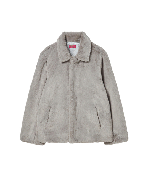 NYXX(エヌワイエックスエックス)の「COLLAR FUR JACKET GREY(ムートンコート・レディース・その他・F)」の2枚目の写真